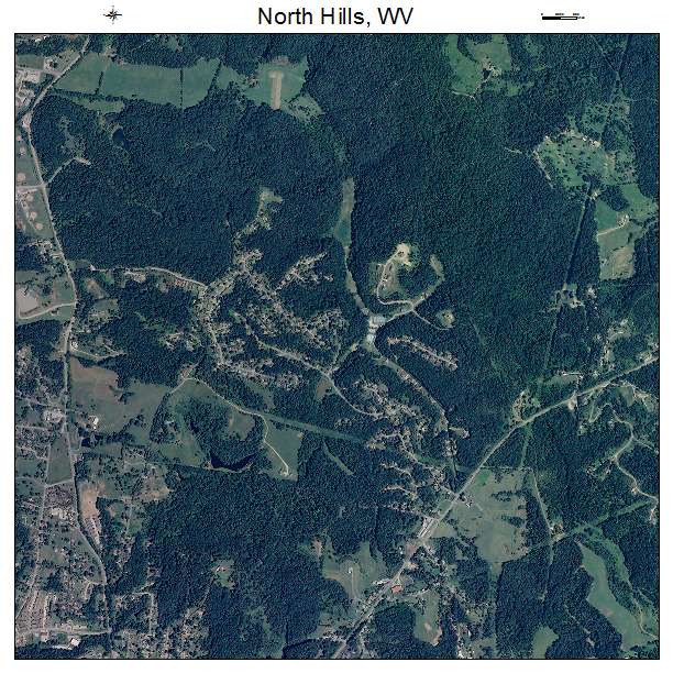 North Hills, WV air photo map