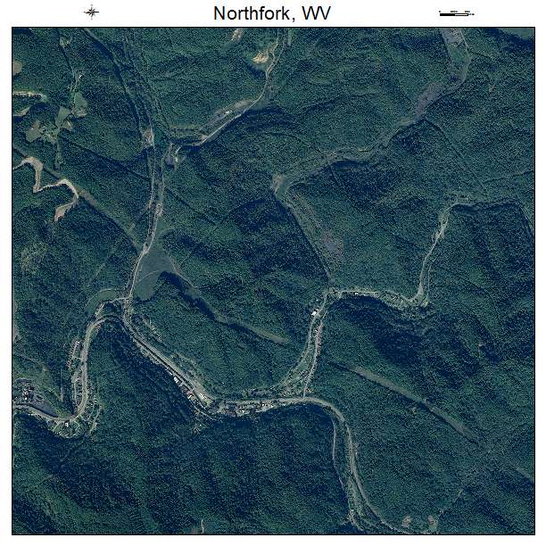 Northfork, WV air photo map