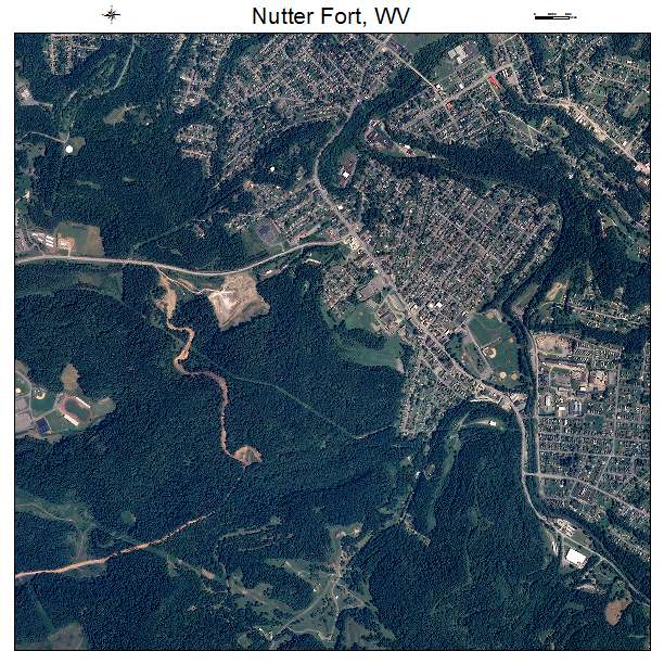 Nutter Fort, WV air photo map