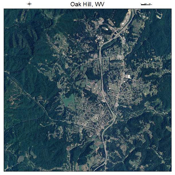 Oak Hill, WV air photo map