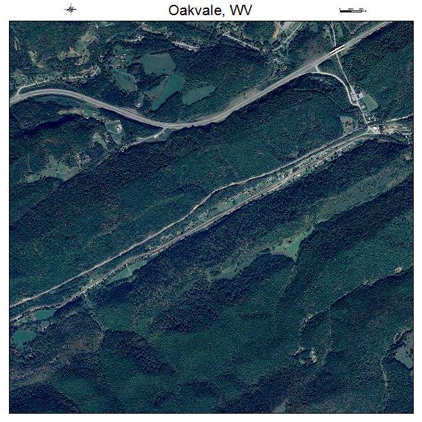 Oakvale, WV air photo map