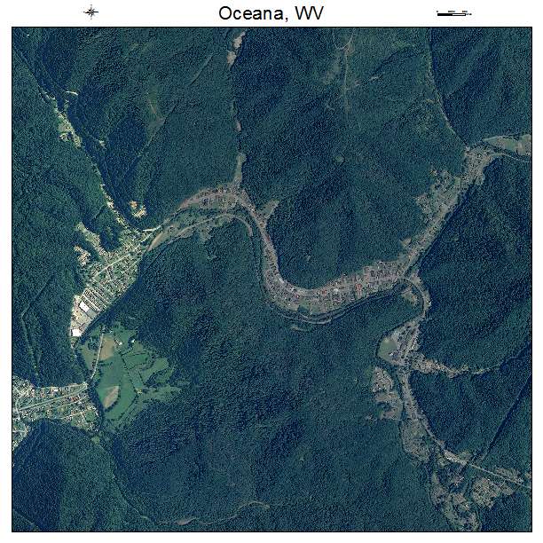 Oceana, WV air photo map