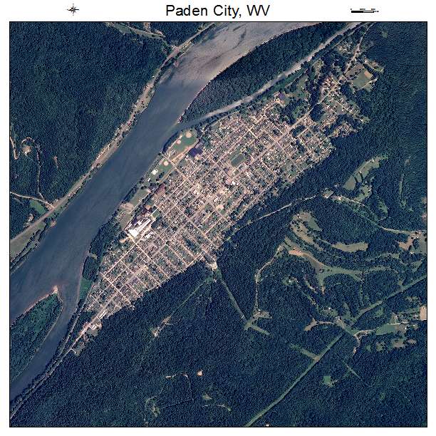 Paden City, WV air photo map