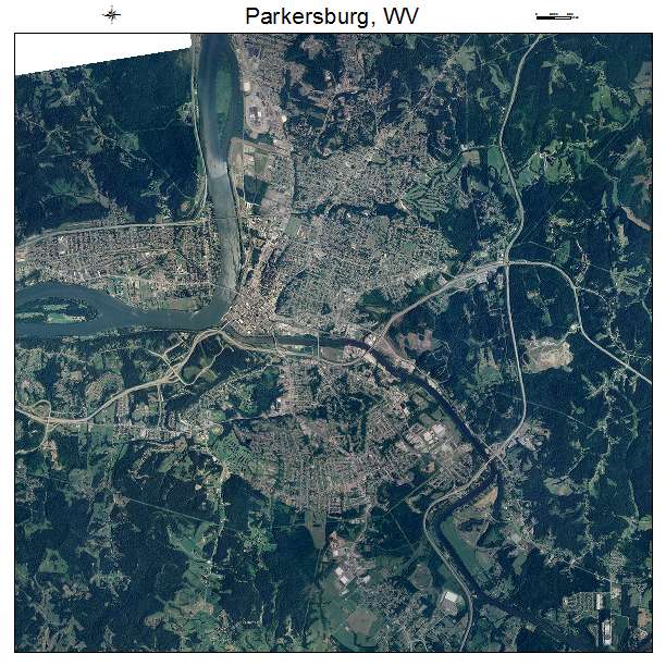 Parkersburg, WV air photo map
