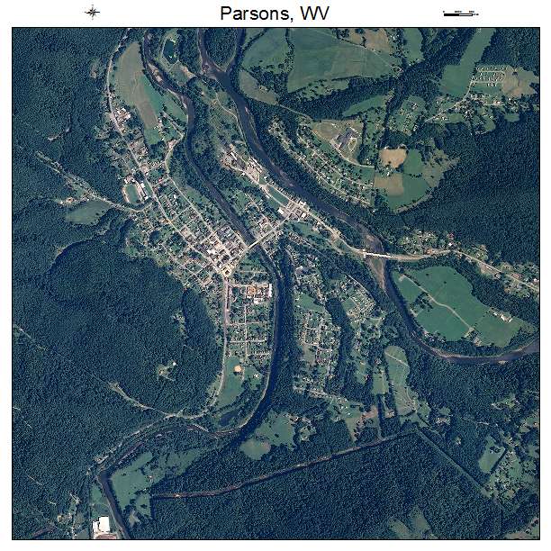 Parsons, WV air photo map