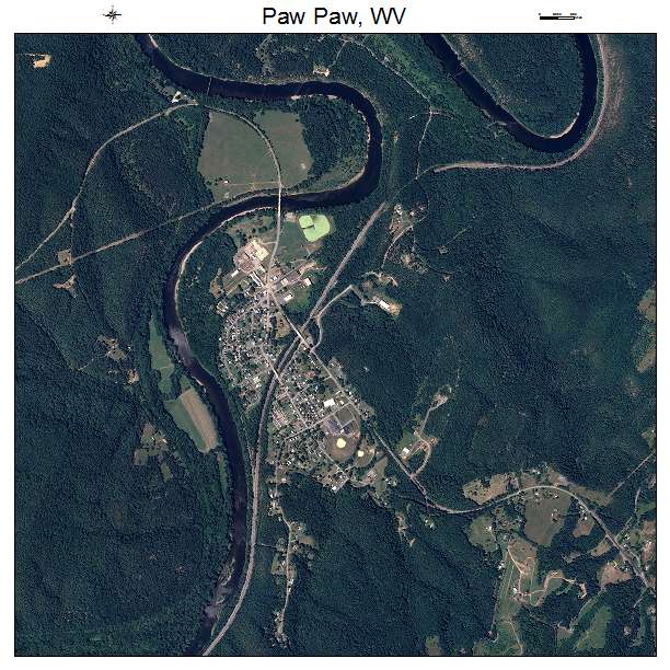Paw Paw, WV air photo map