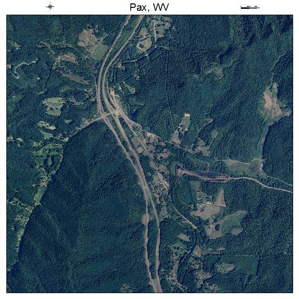Pax, WV air photo map