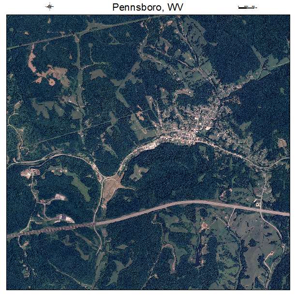 Pennsboro, WV air photo map