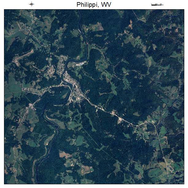 Philippi, WV air photo map