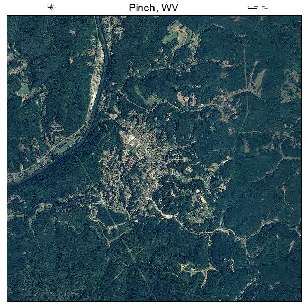 Pinch, WV air photo map