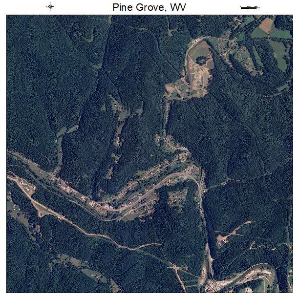 Pine Grove, WV air photo map