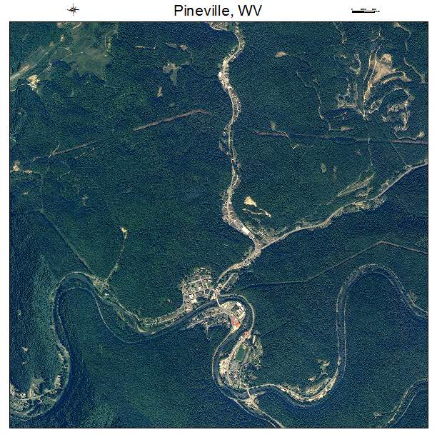 Pineville, WV air photo map