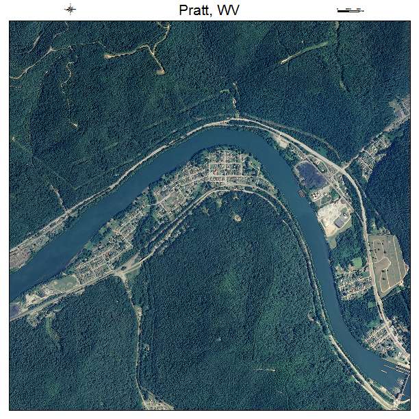 Pratt, WV air photo map