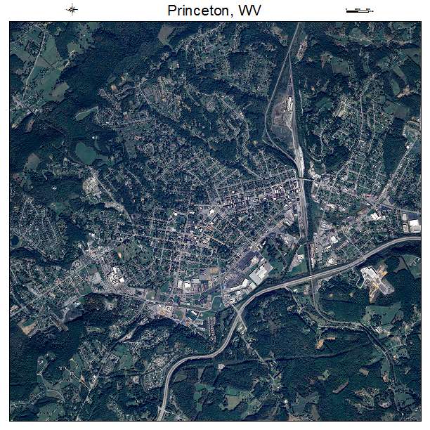 Princeton, WV air photo map