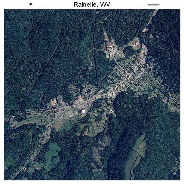 Rainelle, WV air photo map