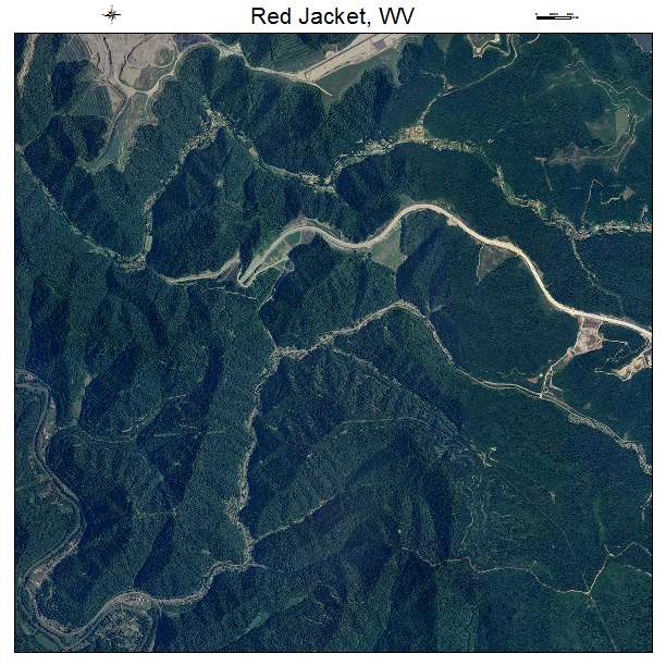 Red Jacket, WV air photo map