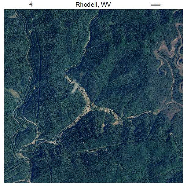 Rhodell, WV air photo map