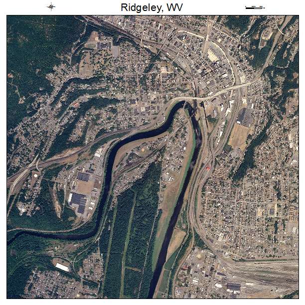 Ridgeley, WV air photo map