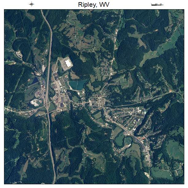 Ripley, WV air photo map