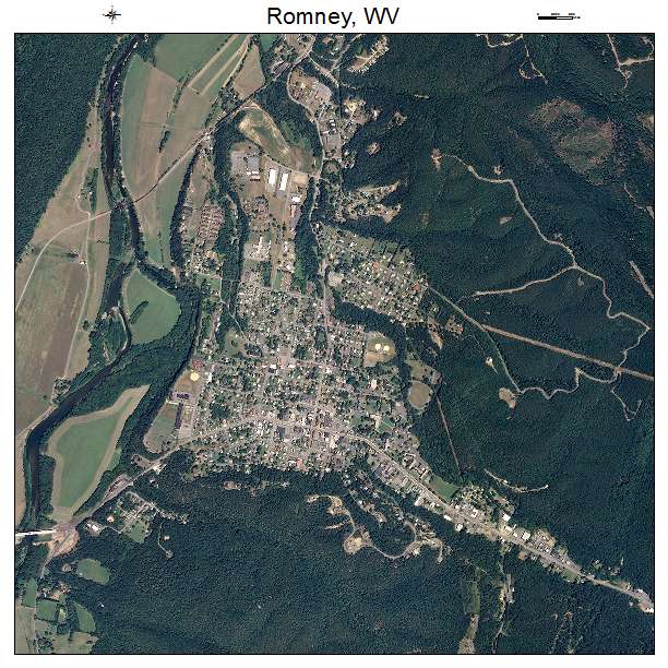 Romney, WV air photo map