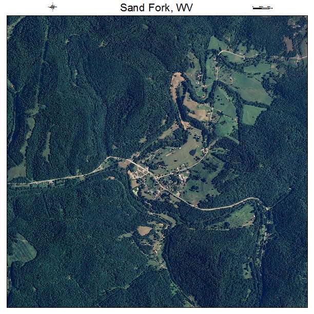 Sand Fork, WV air photo map