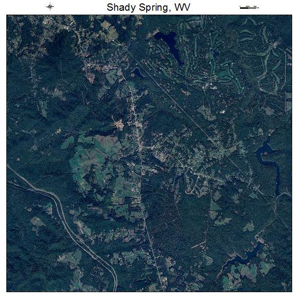 Shady Spring, WV air photo map