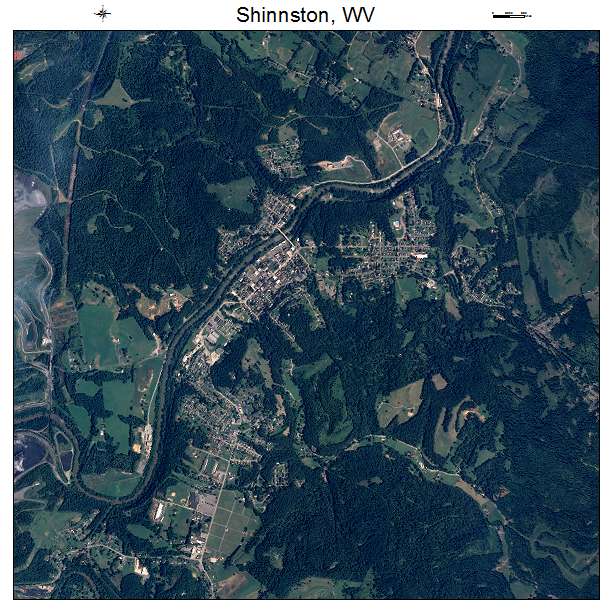 Shinnston, WV air photo map