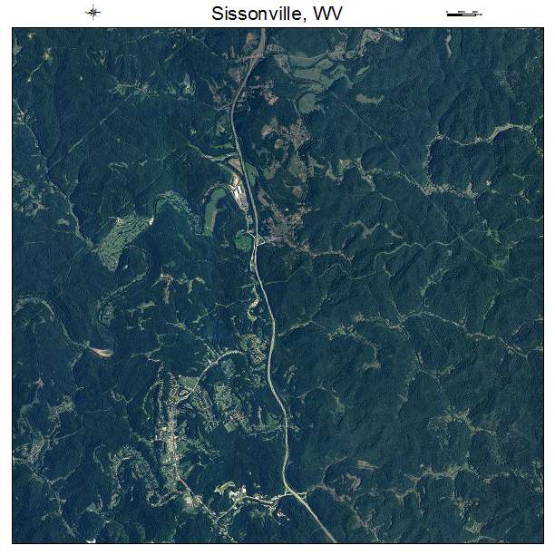 Sissonville, WV air photo map