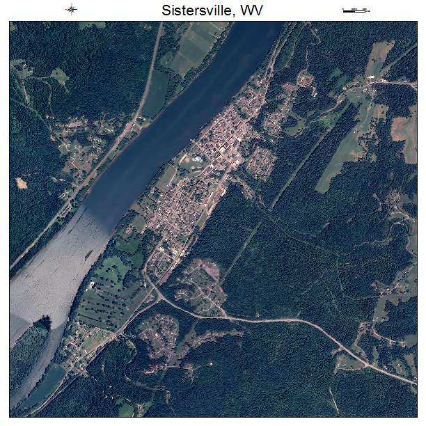 Sistersville, WV air photo map