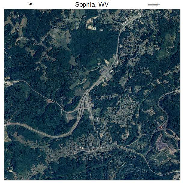 Sophia, WV air photo map