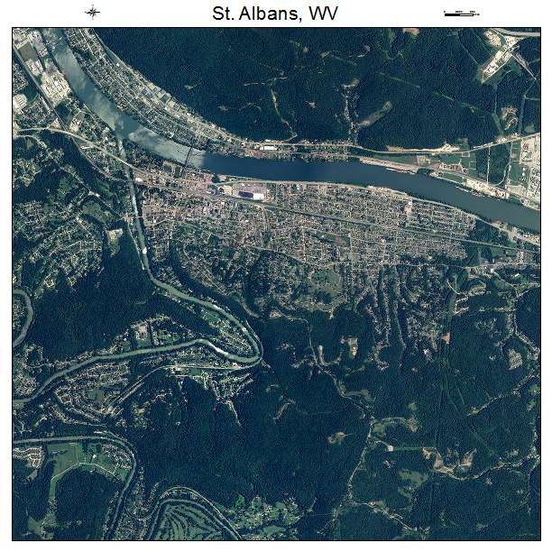St Albans, WV air photo map