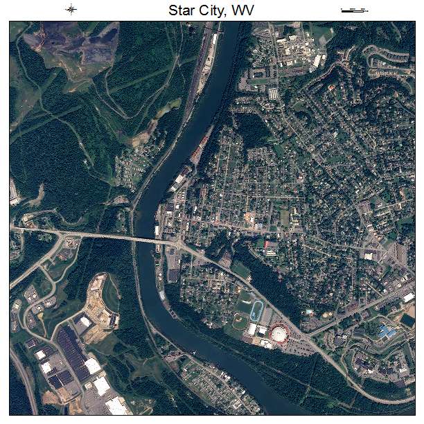Star City, WV air photo map