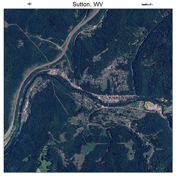 Sutton, WV air photo map