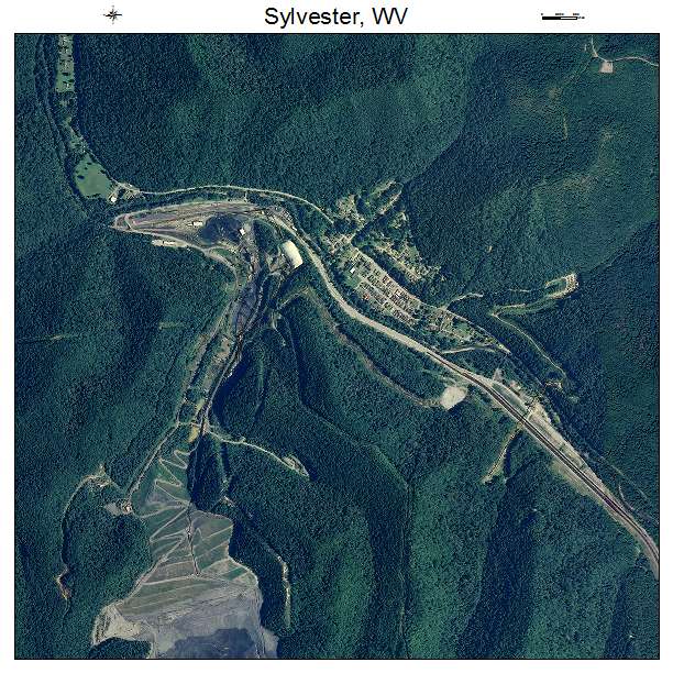 Sylvester, WV air photo map