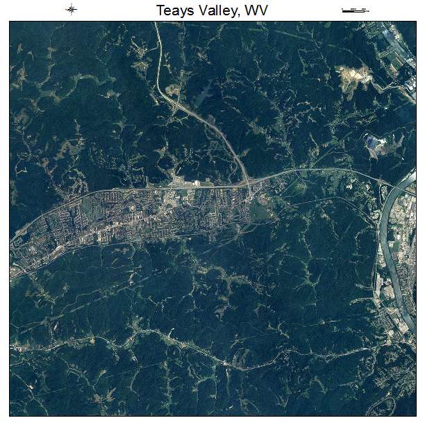 Teays Valley, WV air photo map