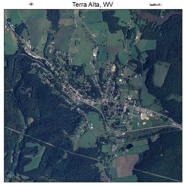 Terra Alta, WV air photo map