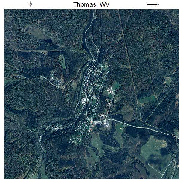 Thomas, WV air photo map