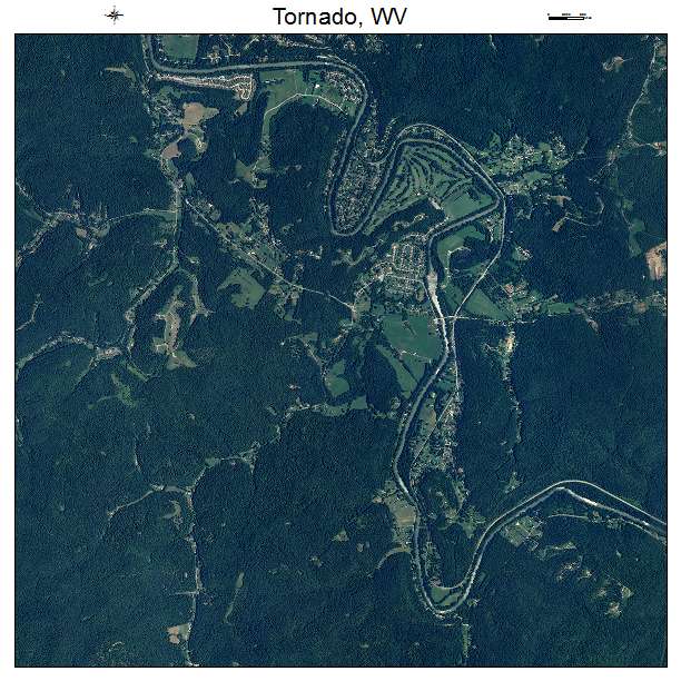 Tornado, WV air photo map