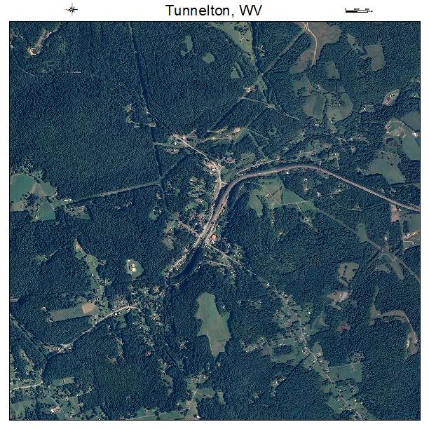 Tunnelton, WV air photo map
