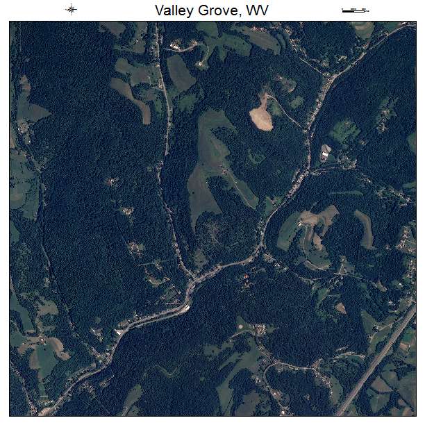 Valley Grove, WV air photo map