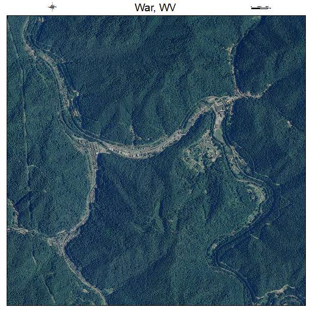War, WV air photo map
