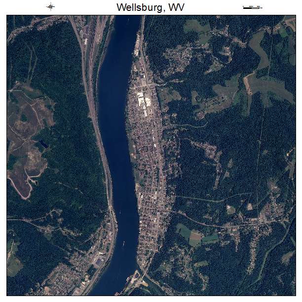 Wellsburg, WV air photo map