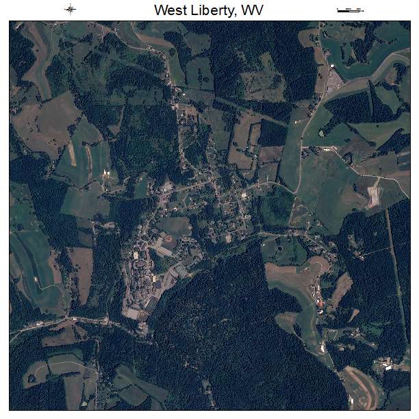 West Liberty, WV air photo map
