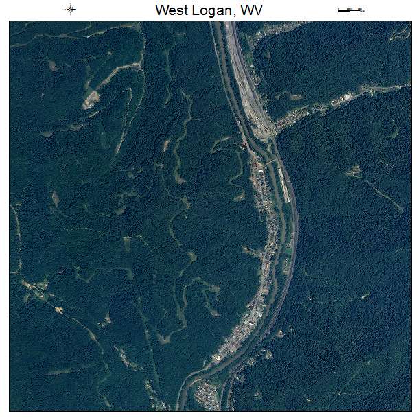 West Logan, WV air photo map