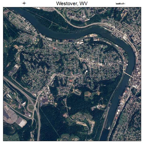 Westover, WV air photo map