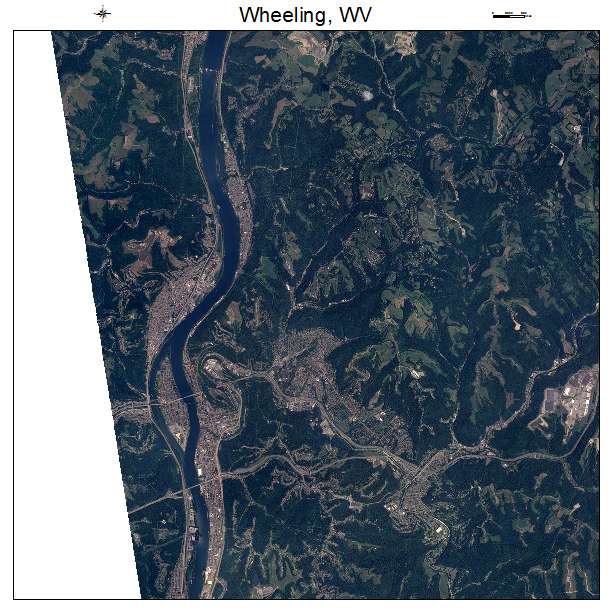 Wheeling, WV air photo map