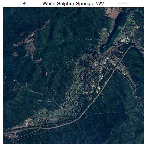 White Sulphur Springs, WV air photo map