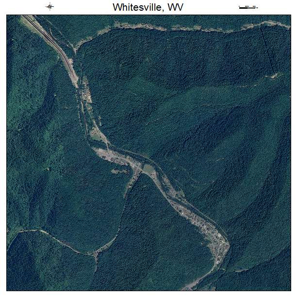 Whitesville, WV air photo map