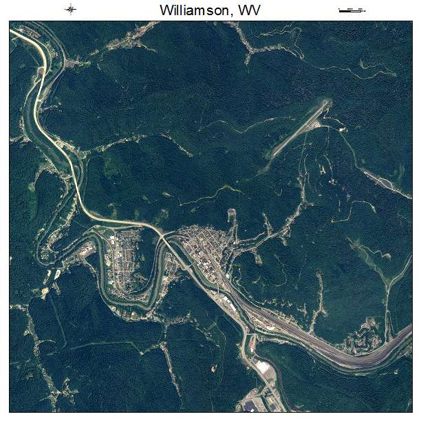 Williamson, WV air photo map