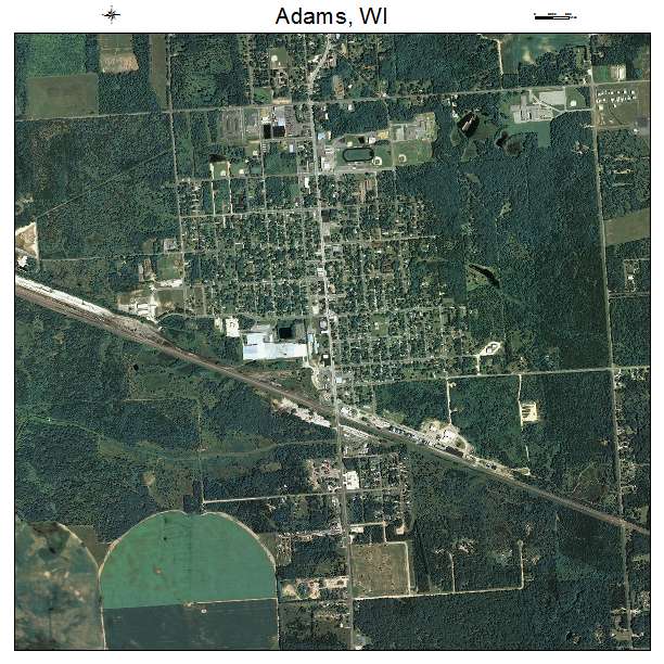 Adams, WI air photo map
